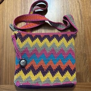 The Sak zig zag Crochet Shoulder Bag Multicolor Hobo, Boho